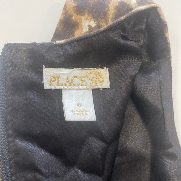 Beautiful leopard print, lined party dress. Girls size 6 - Picture 6 of 8